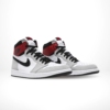 Angled front view of a full pair of Air Jordan 1