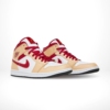 Angled front view of a full pair of Air Jordan 1