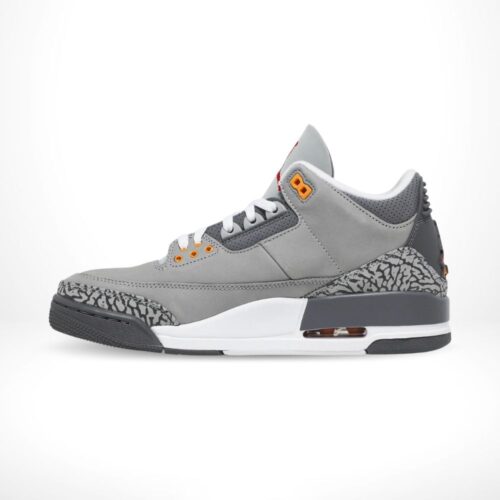 Medial side view of the Air Jordan 3