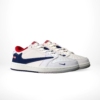 Angled front view of a full pair of Air Jordan 1