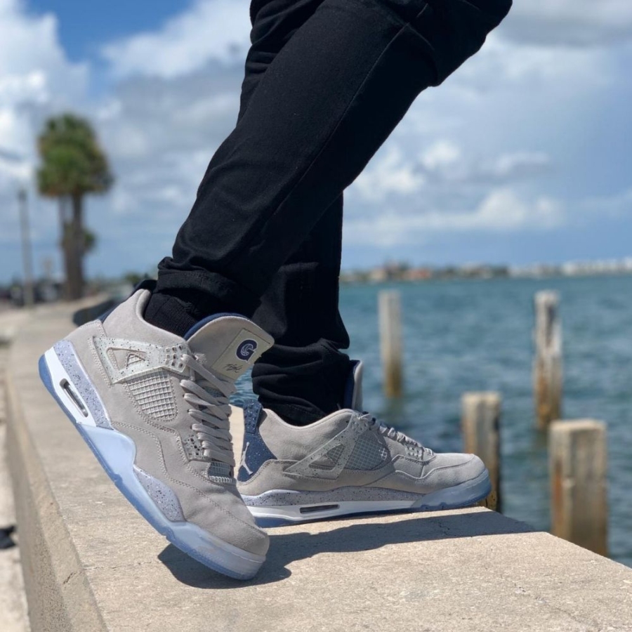 On-foot of the Air Jordan 4