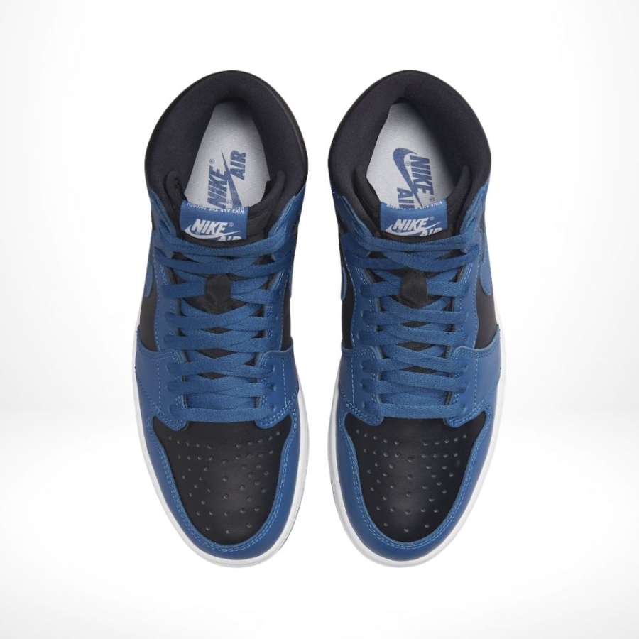 Top-down view of the Air Jordan 1
