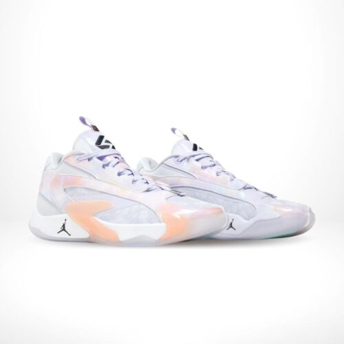 Angled front view of a full pair of Air Jordan Luka 2