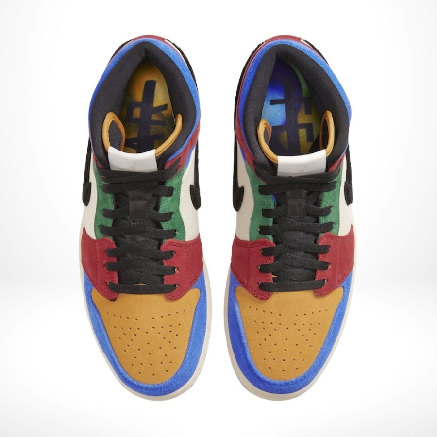 Top-down view of the Air Jordan 1