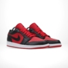 Angled front view of a full pair of Air Jordan 1