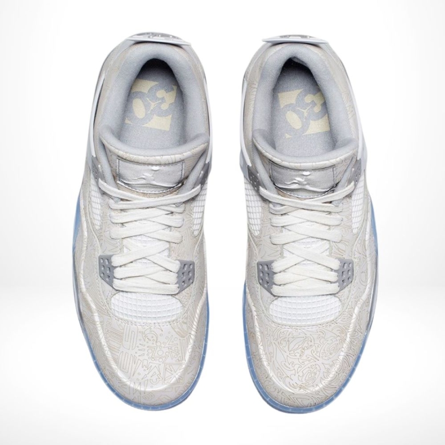 Top-down view of the Air Jordan 4