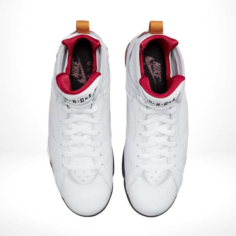 Top-down view of the Air Jordan 7