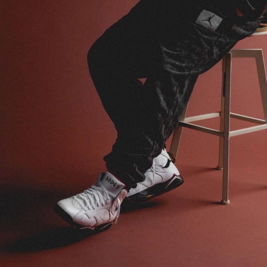 On-foot of the Air Jordan 7