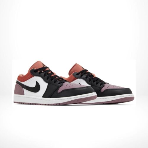 Angled front view of a full pair of Air Jordan 1