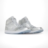 Angled front view of a full pair of Air Jordan 1