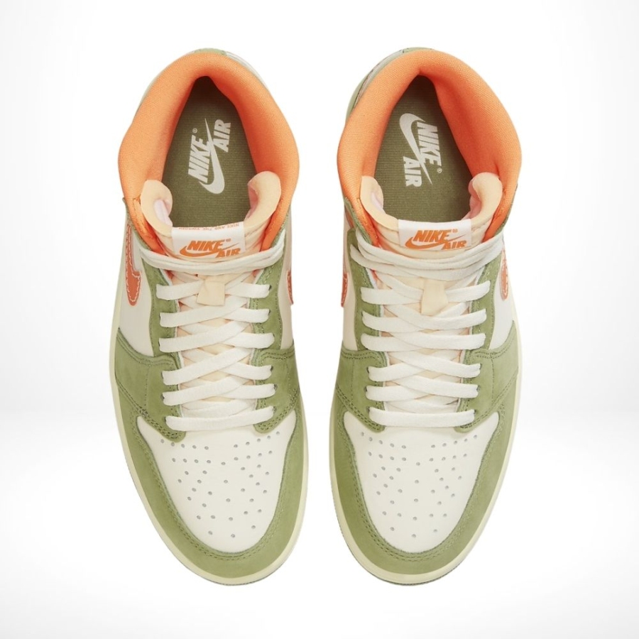 Top-down view of the Air Jordan 1