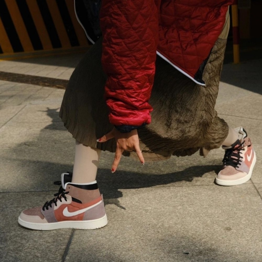 On-foot of the Air Jordan 1