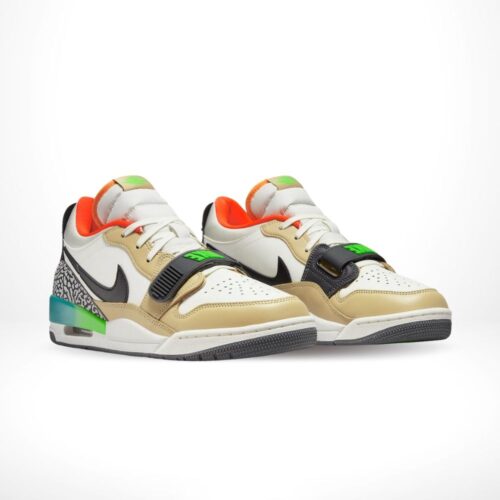 Angled front view of a full pair of Air Jordan