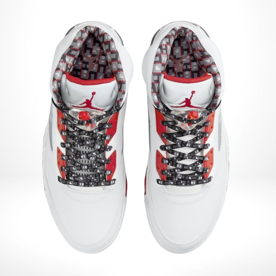 Top-down view of the Air Jordan 5