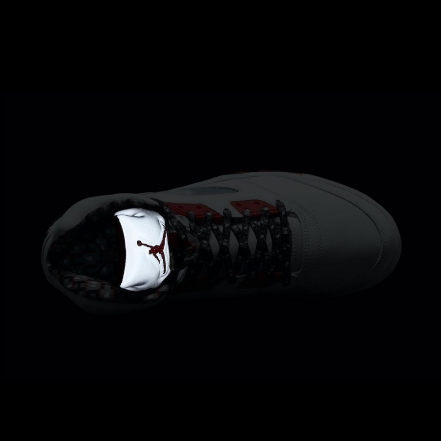 Top-down view of the Air Jordan 5