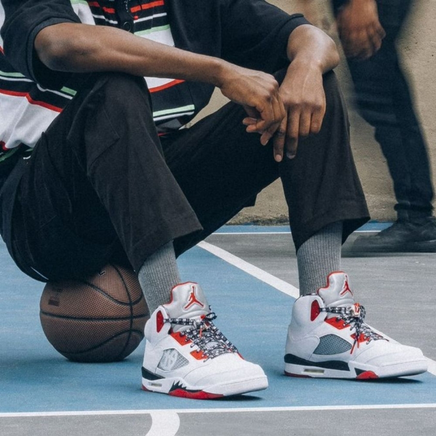 On-foot of the Air Jordan 5