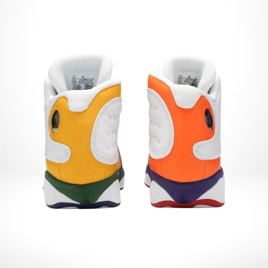 Rear view of the Air Jordan 13