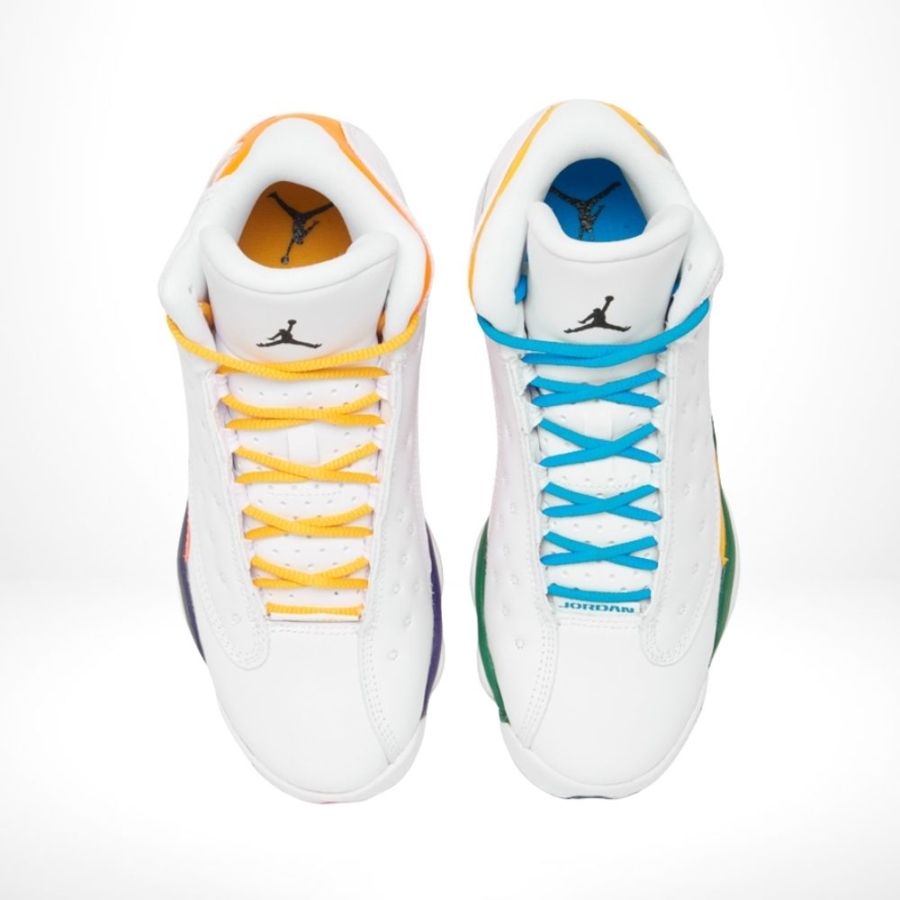 Top-down view of the Air Jordan 13