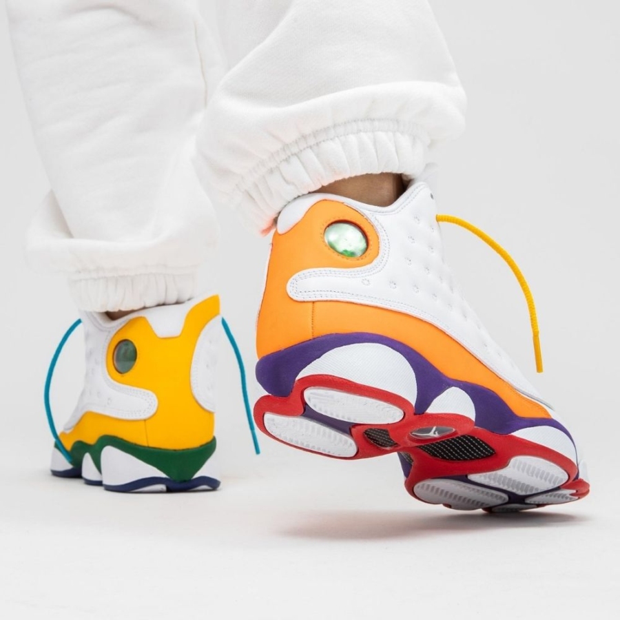 On-foot of the Air Jordan 13