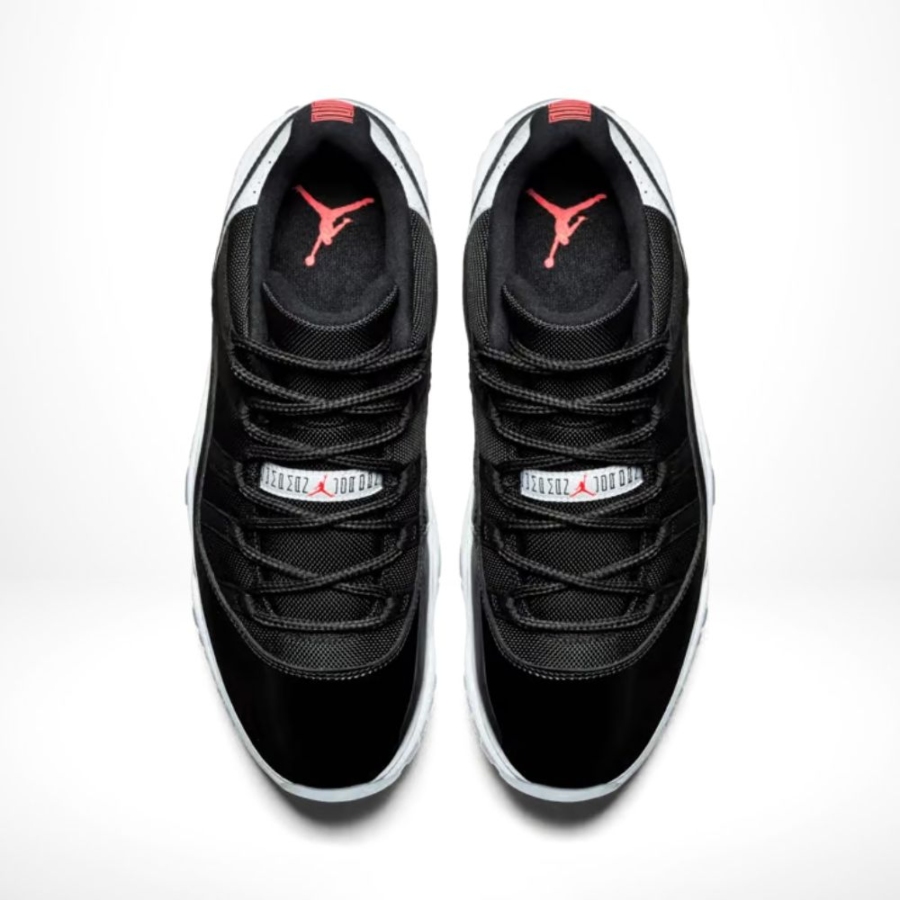 Top-down view of the Air Jordan 11