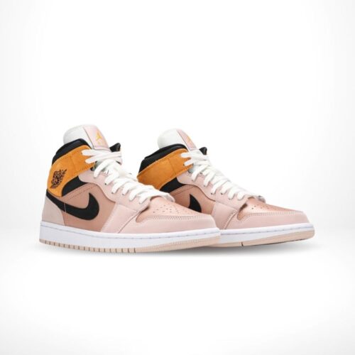 Angled front view of a full pair of Air Jordan 1