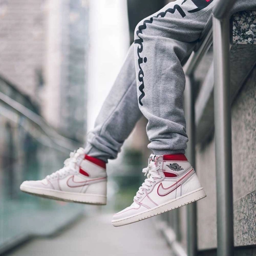 On-foot of the Air Jordan 1