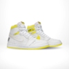 Angled front view of a full pair of Air Jordan 1