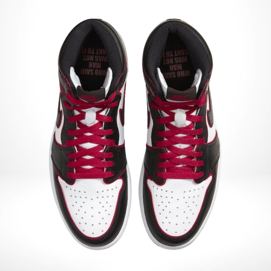Top-down view of the Air Jordan 1