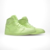 Angled front view of a full pair of Air Jordan 1