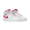 Angled front view of a full pair of Air Jordan 1