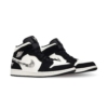 Angled front view of a full pair of Air Jordan 1