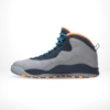 Medial side view of the Air Jordan 10