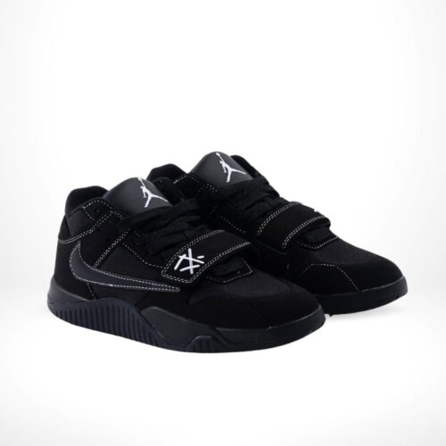 Angled front view of a full pair of Air Jordan Jumpman Jack