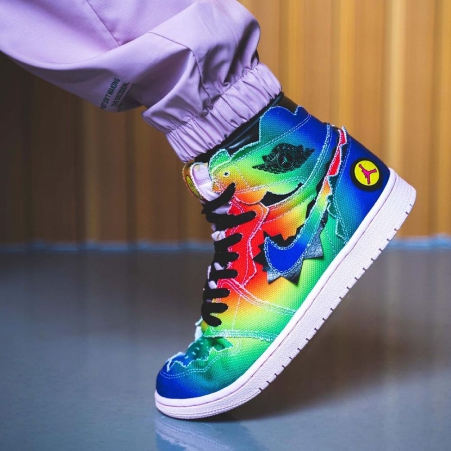 On-foot of the Air Jordan 1