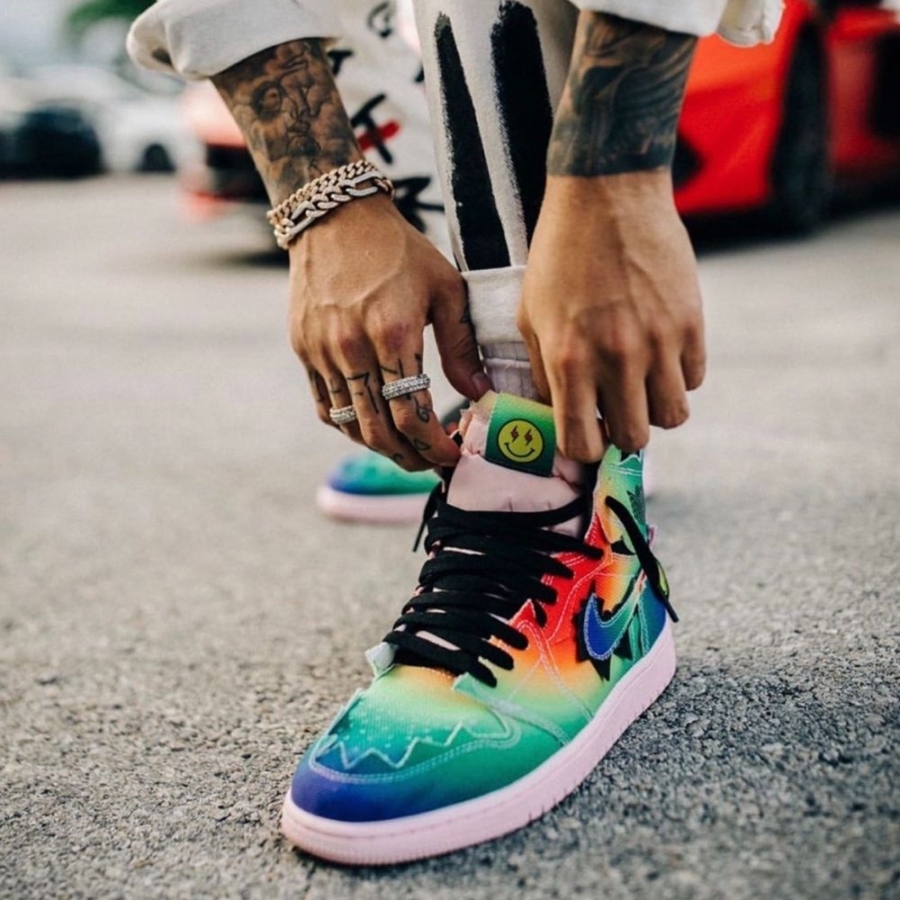 On-foot of the Air Jordan 1