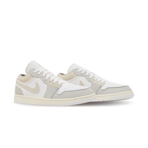 Angled front view of a full pair of Air Jordan 1