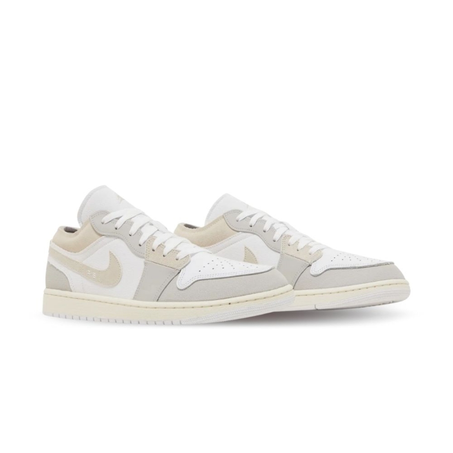 Angled front view of a full pair of Air Jordan 1