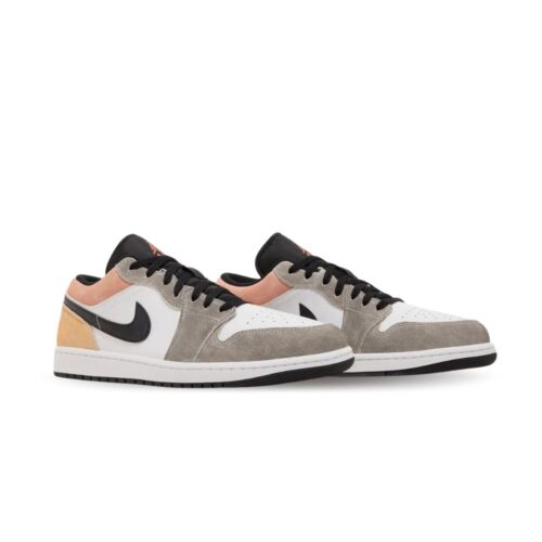 Angled front view of a full pair of Air Jordan 1