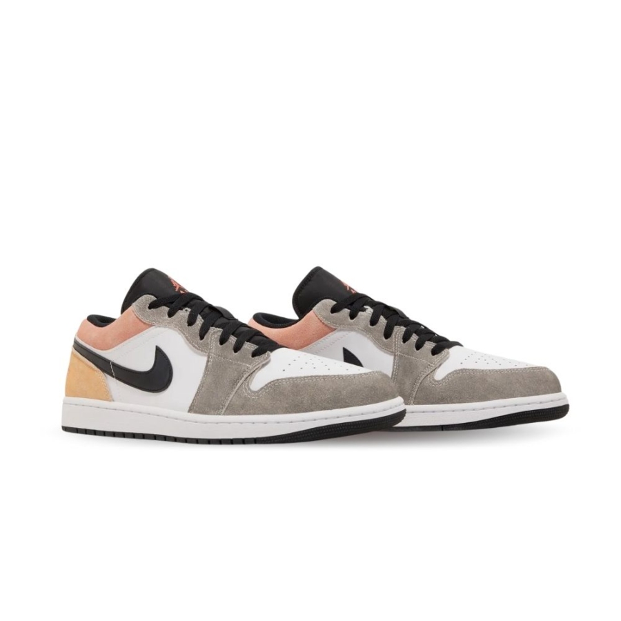 Angled front view of a full pair of Air Jordan 1