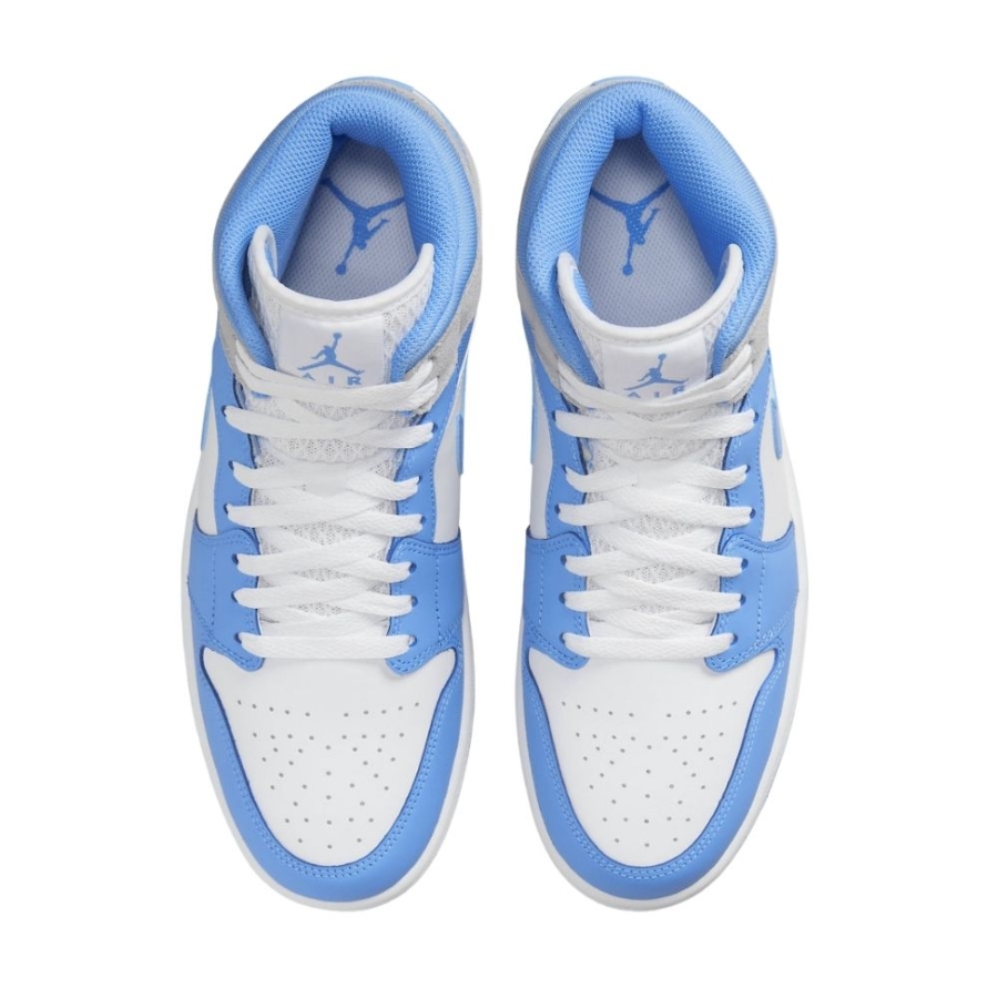 Top-down view of the Air Jordan 1