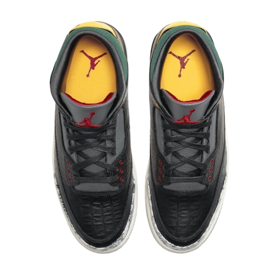 Top-down view of the Air Jordan 3