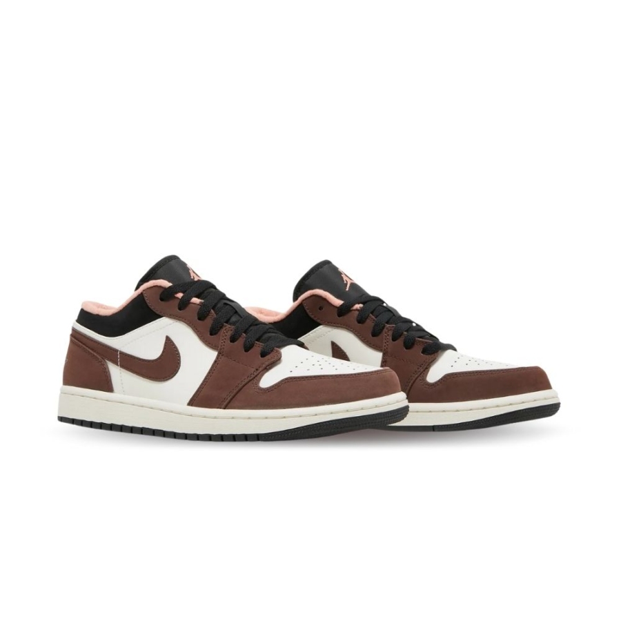 Angled front view of a full pair of Air Jordan 1