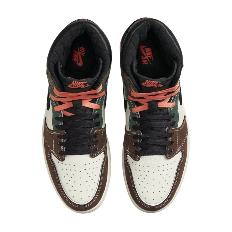 Top-down view of the Air Jordan 1