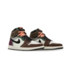 Angled front view of a full pair of Air Jordan 1
