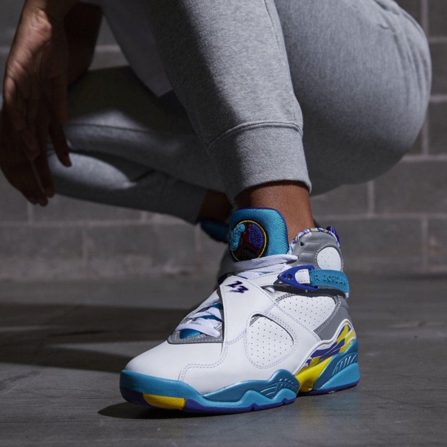 On-foot of the Air Jordan 8