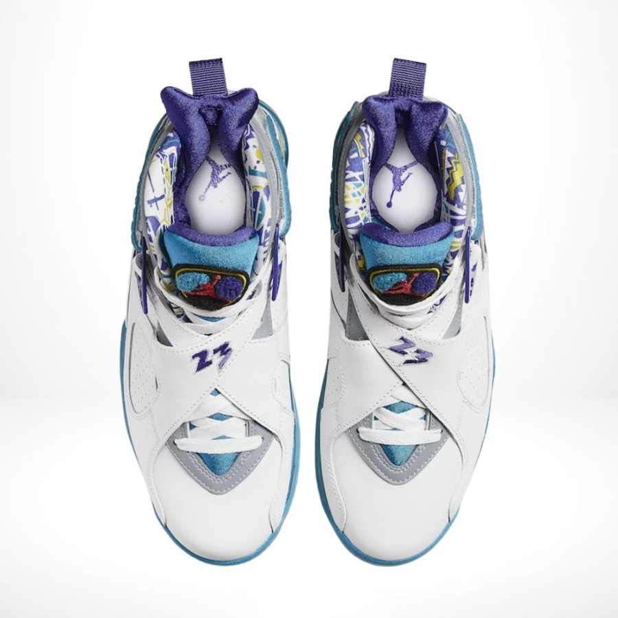 Top-down view of the Air Jordan 8