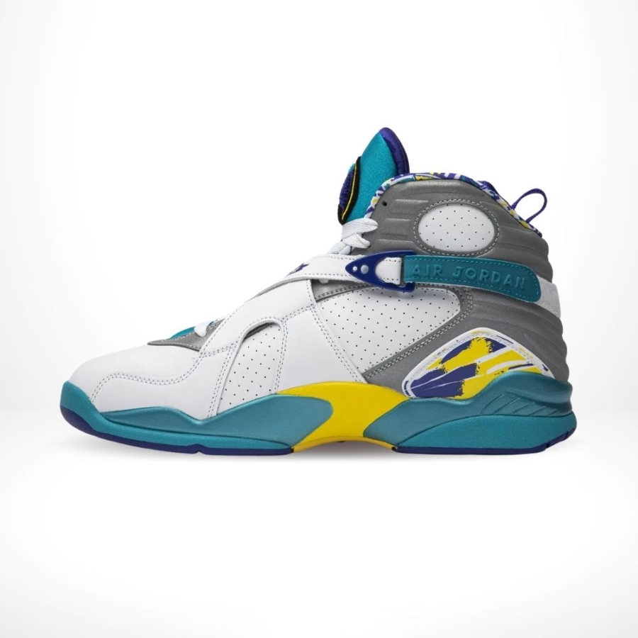 Medial side view of the Air Jordan 8