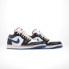 Angled front view of a full pair of Air Jordan 1
