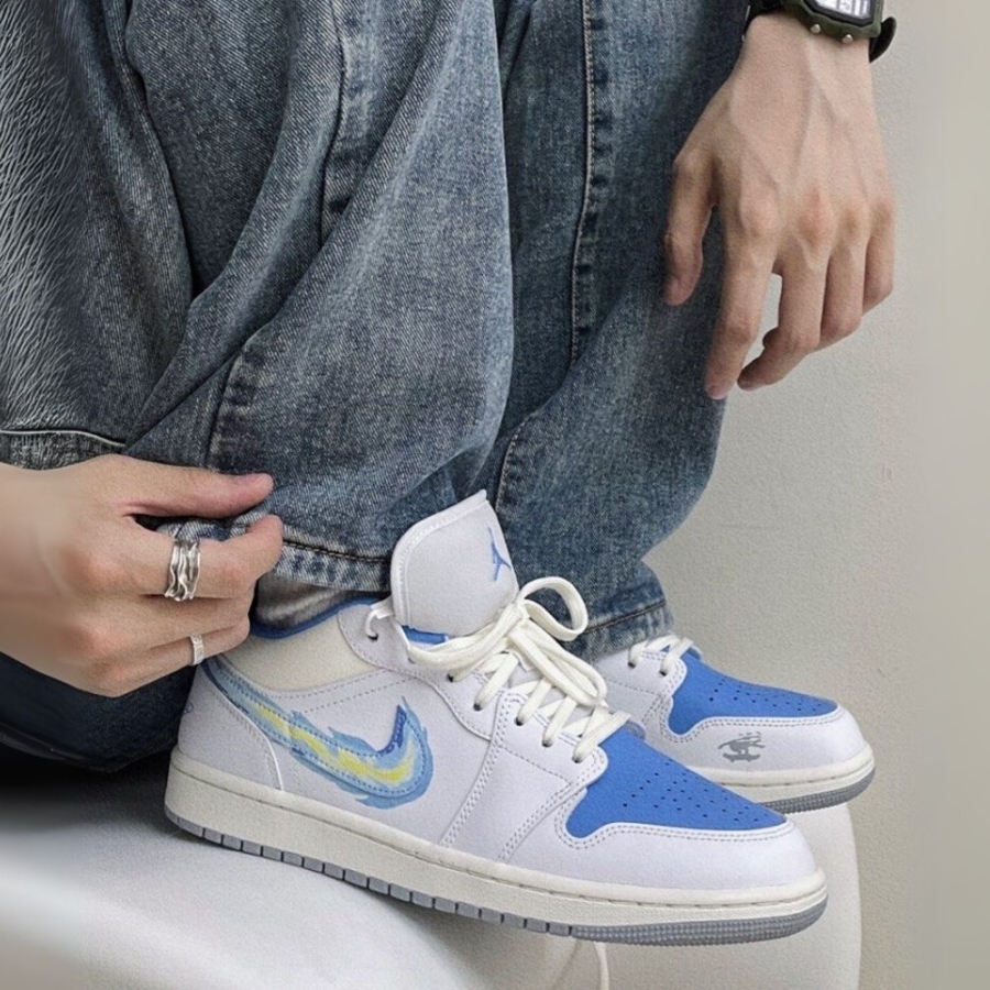 On-foot of the Air Jordan 1