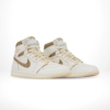 Angled front view of a full pair of Air Jordan 1